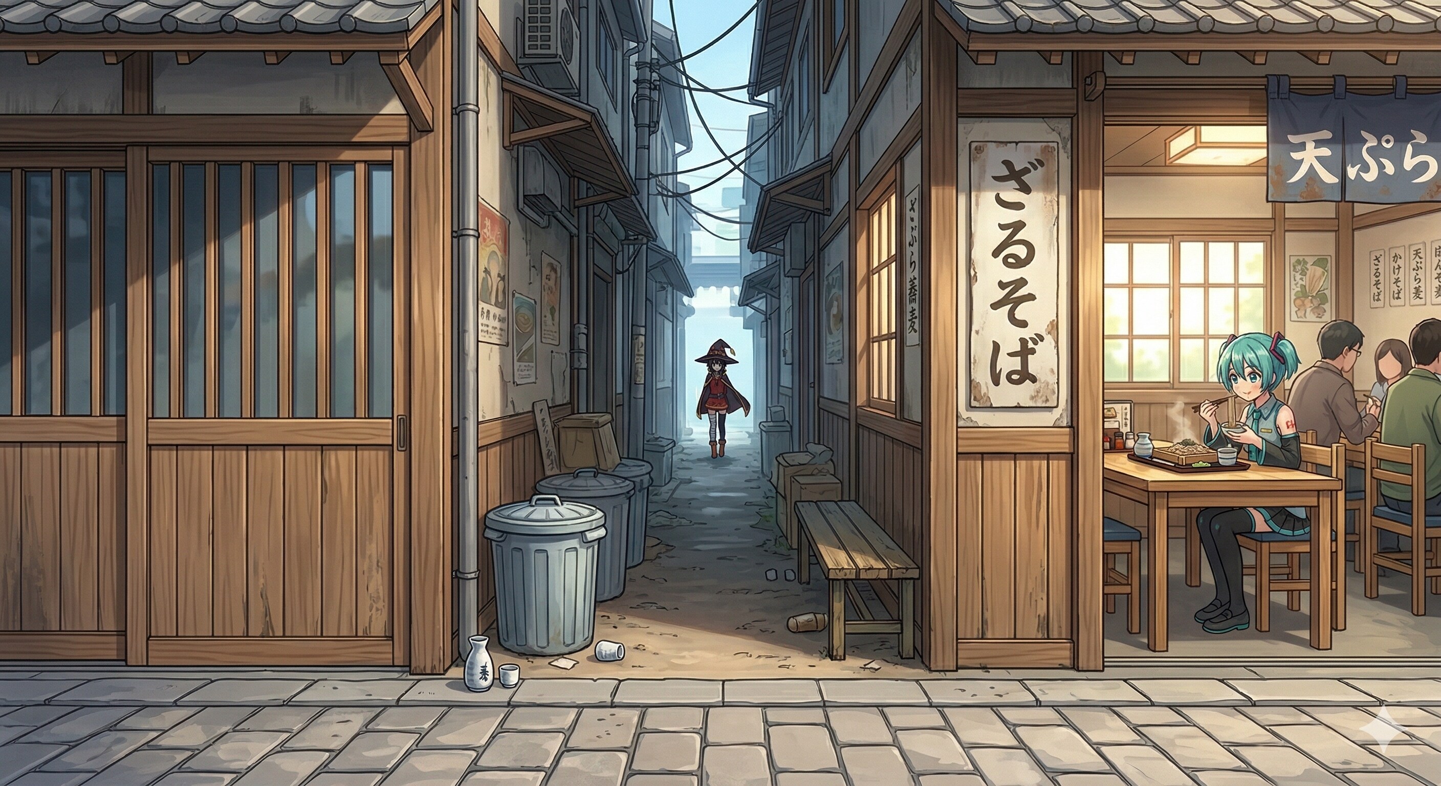おかしな子が出ると噂の路地裏😏