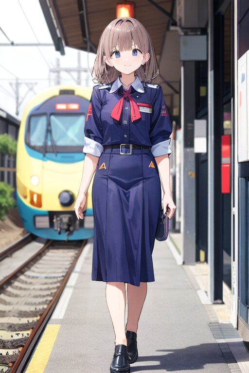 後ろの電車はドクターイエロー新幹線電気軌道総合試験車だと思ってね。 | の人気AIイラスト・グラビア