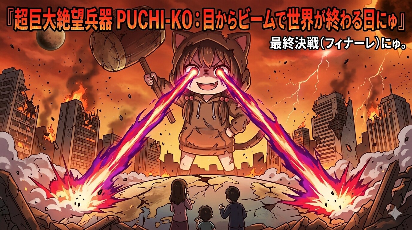 『超巨大絶望兵器 PUCHI-KO：目からビームで世界が終わる日にゅ』