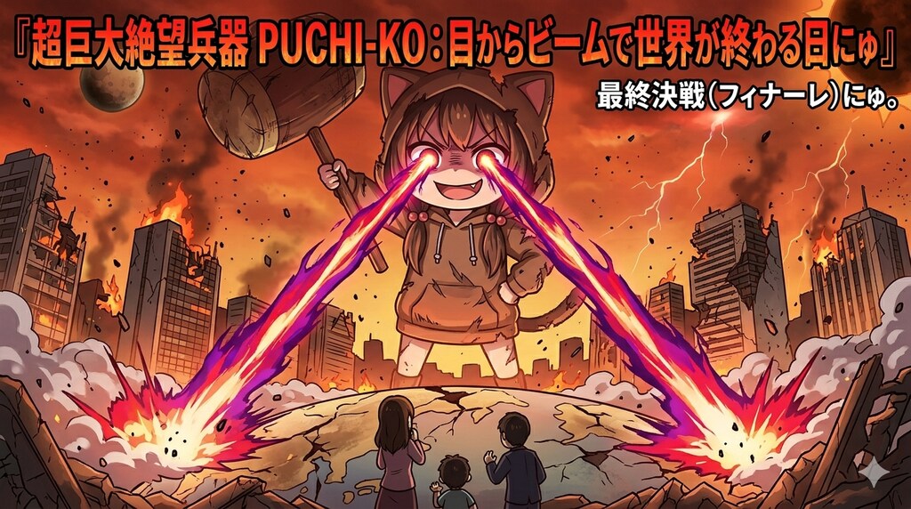 『超巨大絶望兵器 PUCHI-KO：目からビームで世界が終わる日にゅ』