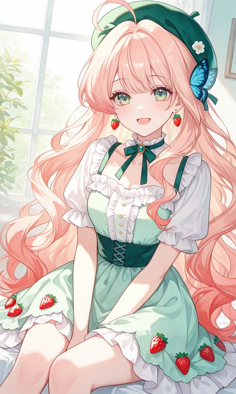 ふんわり苺ワンピース
