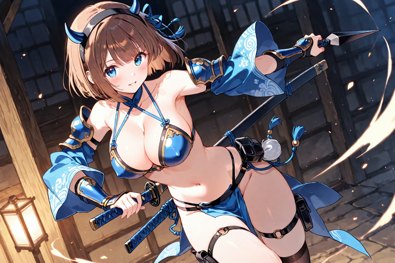 お色気の術からの一太刀