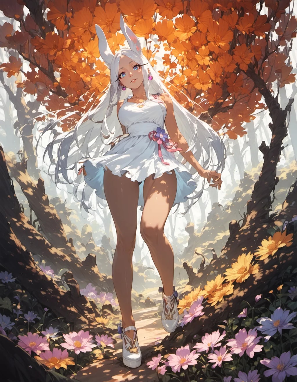 Rabbit Moon in the Orange Grove