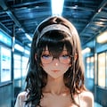 鷺沢文香、突然の雨に濡れた終バス停の眼鏡美人 2枚目