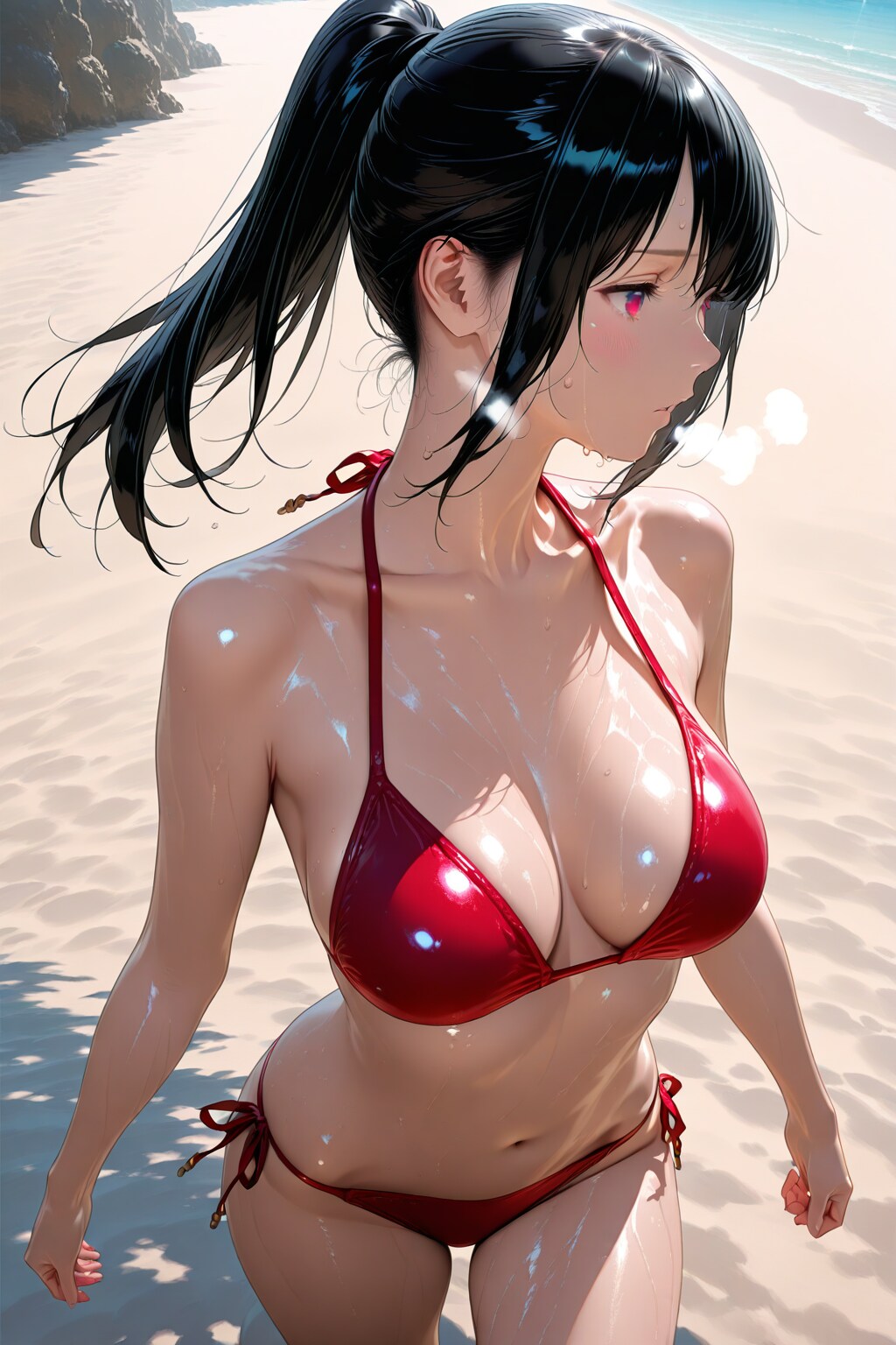真夏の砂浜