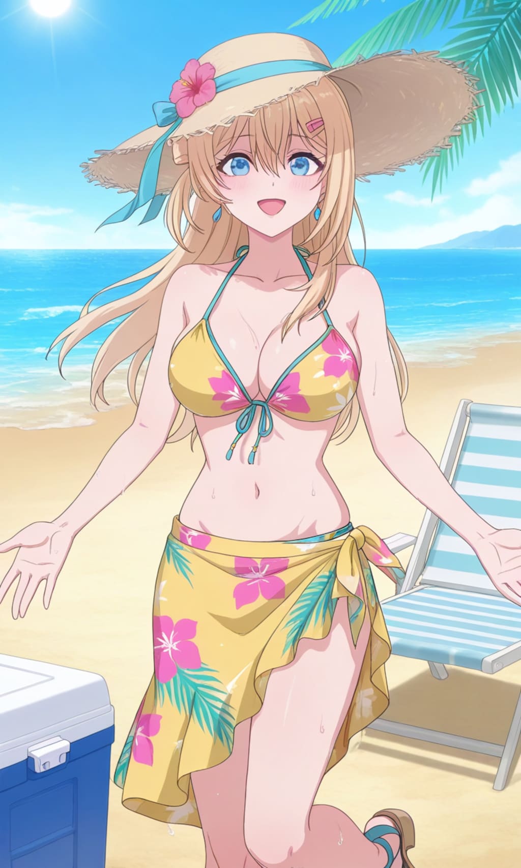 パレオビキニでバカンスの天海夕👙🏖️❤️