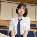 開脚パンちら女子高生 4枚目