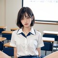 開脚パンちら女子高生 6枚目