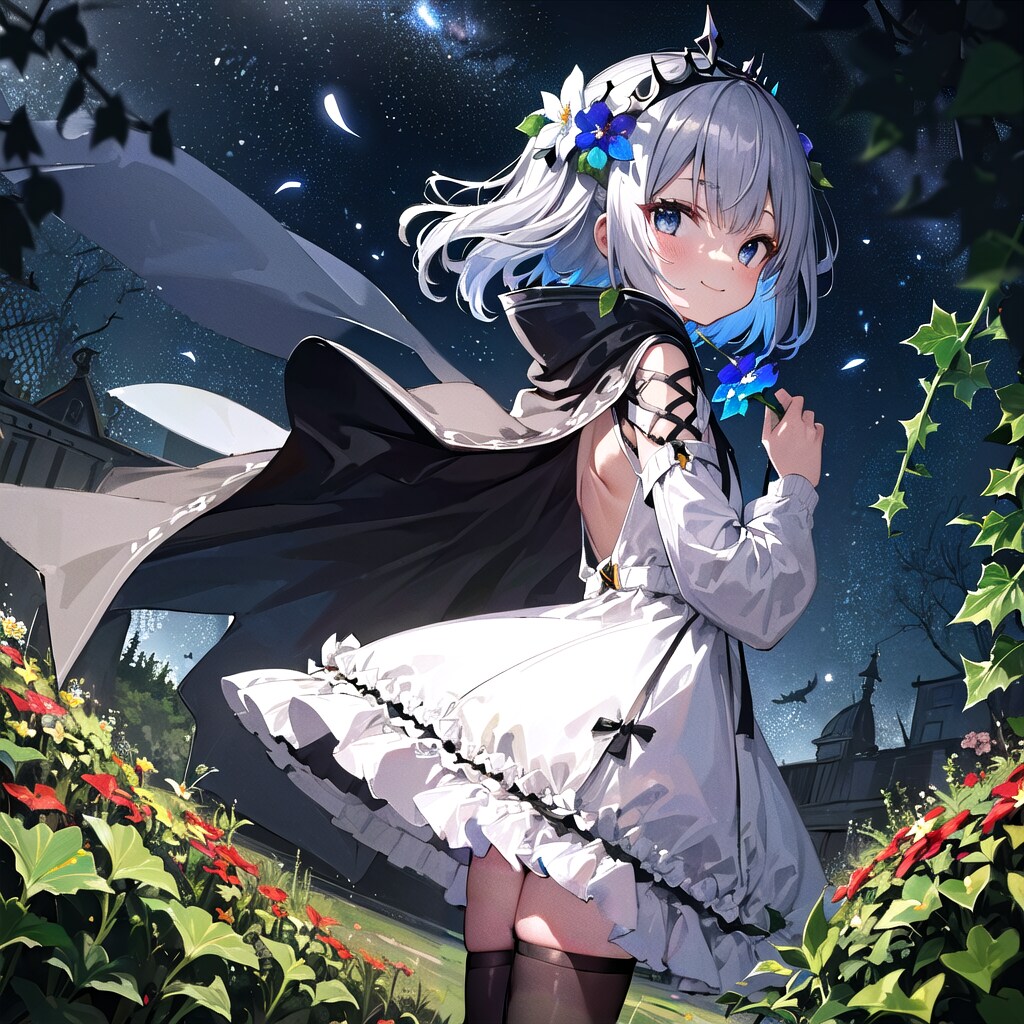 一輪の夜空