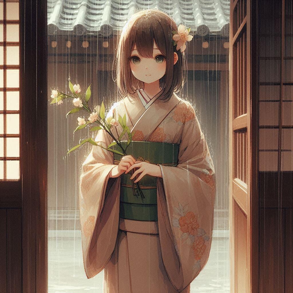 雨の中の出会い