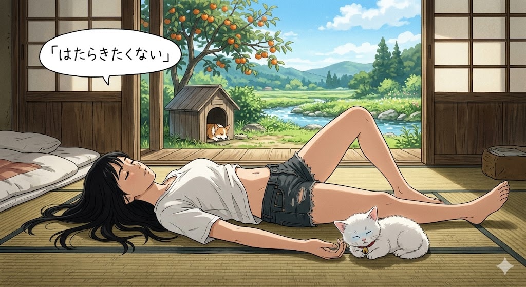 はたらきたくないおねいさん
