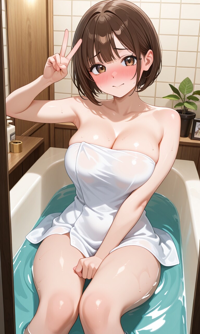 自撮りちゃん　～お風呂でセルフタイマー撮影～