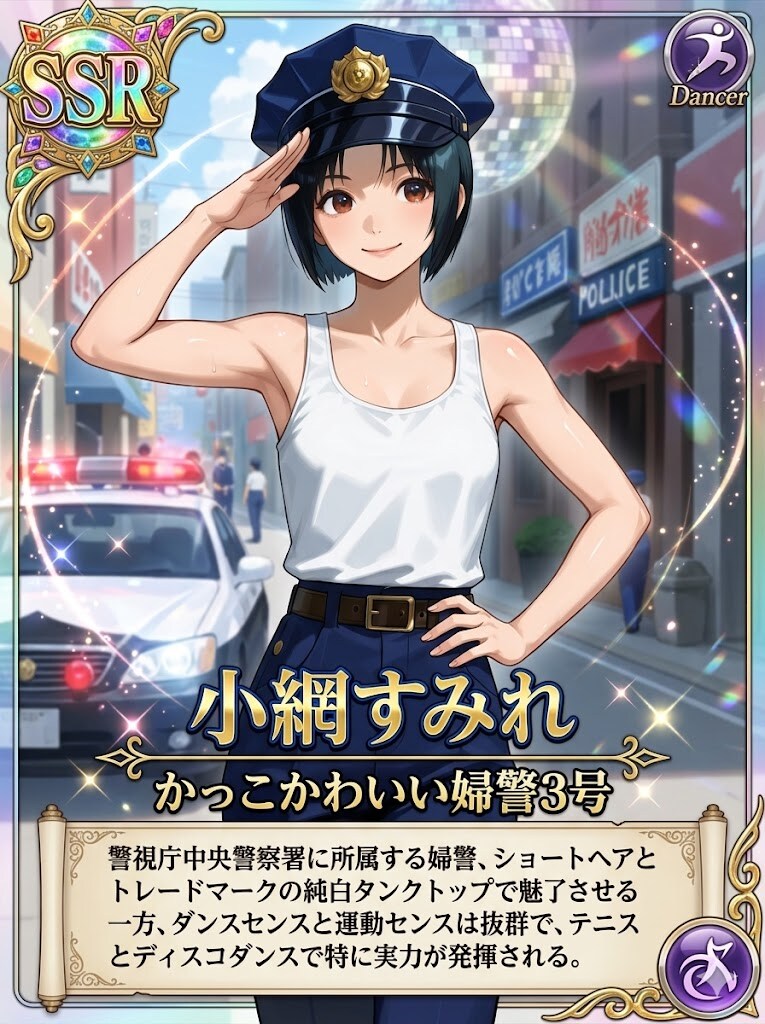 かっこかわいい婦警小網すみれのSSRカード