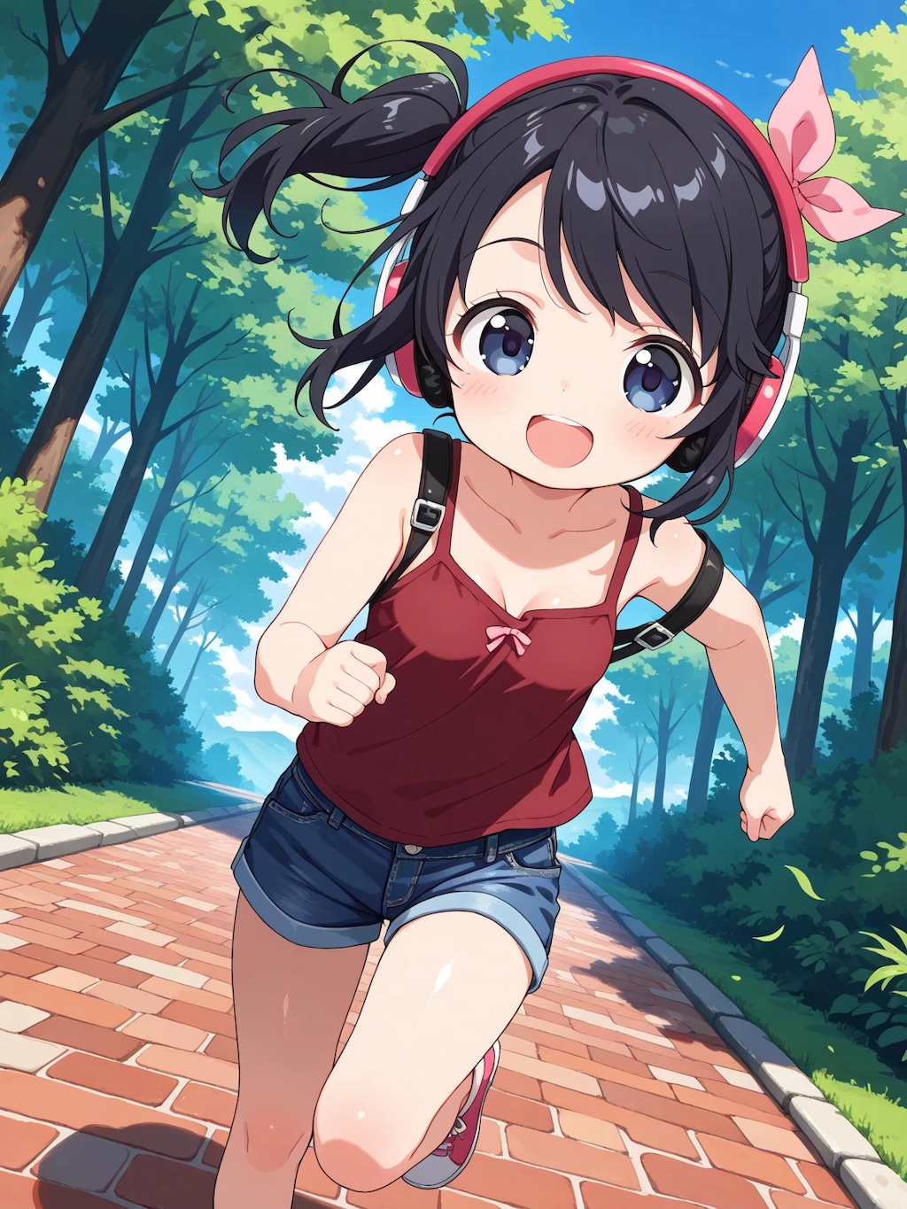 走りながらヘッドフォン