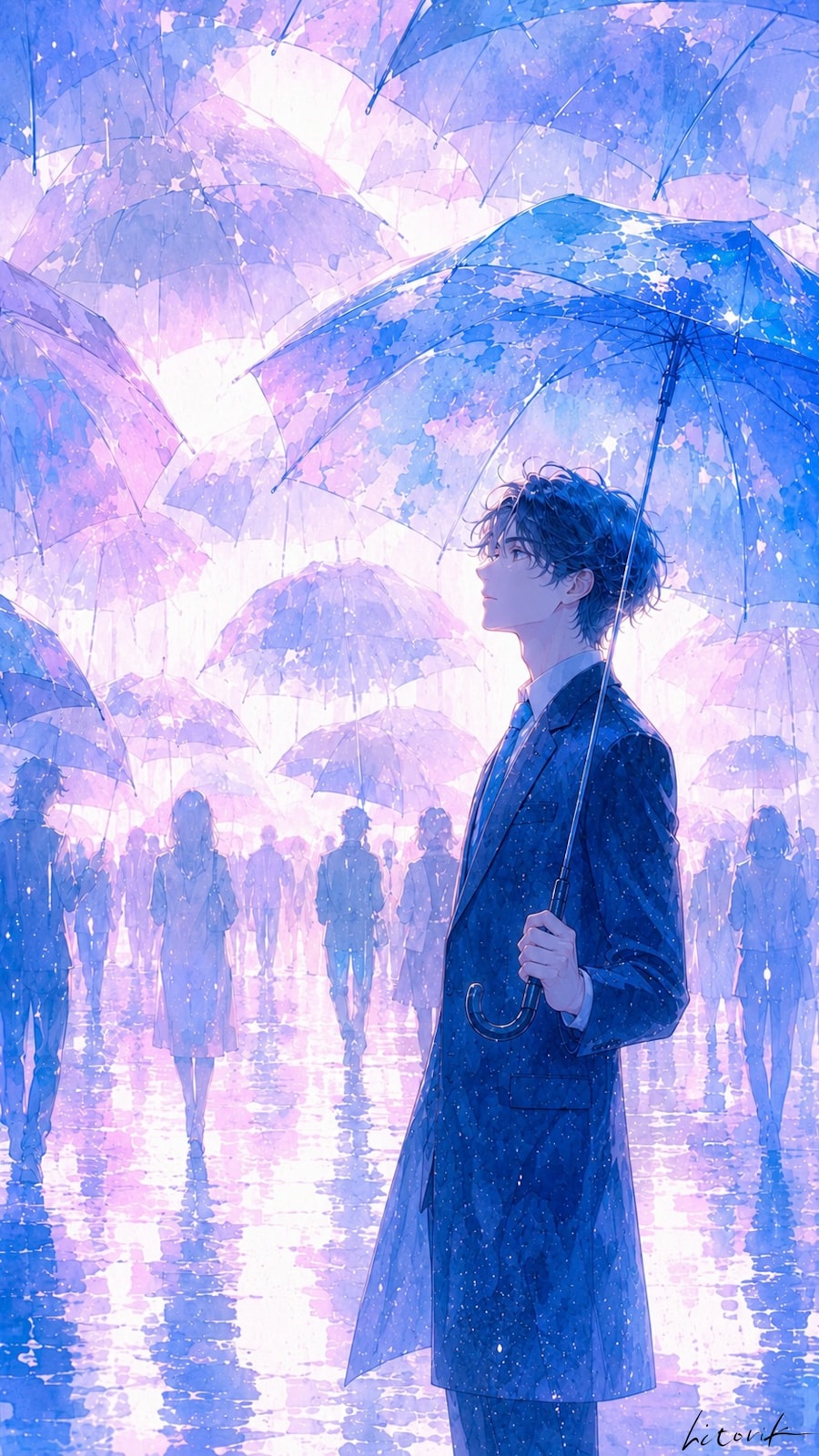 雨色の交差点／スマホ壁紙アーカイブ