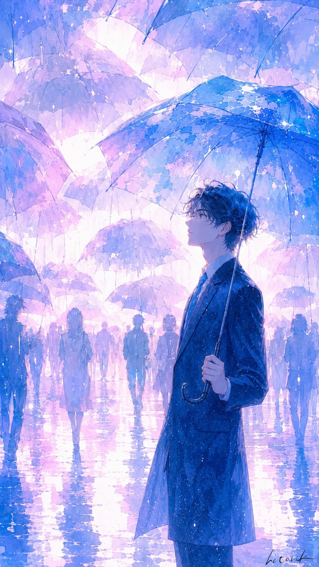 雨色の交差点／スマホ壁紙アーカイブ
