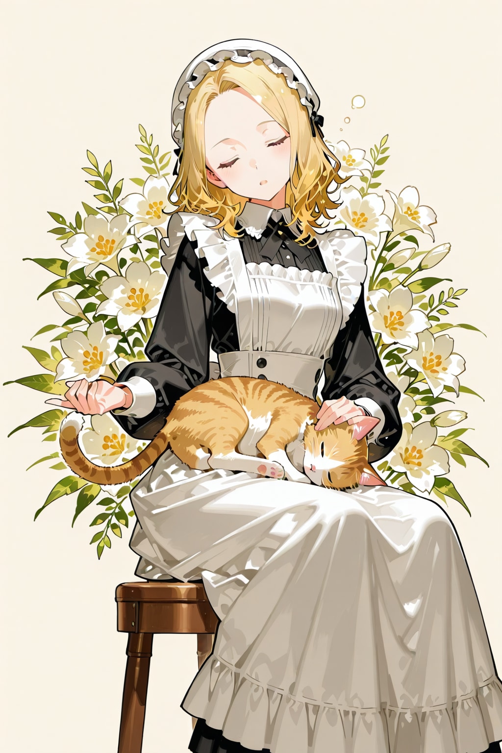 メイドさん７０（リサ）　午睡 | の人気AIイラスト・グラビア