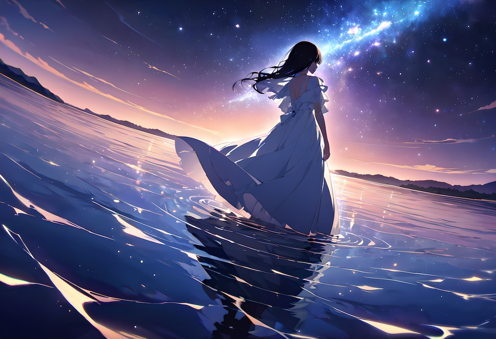 流れ堕ちる星波