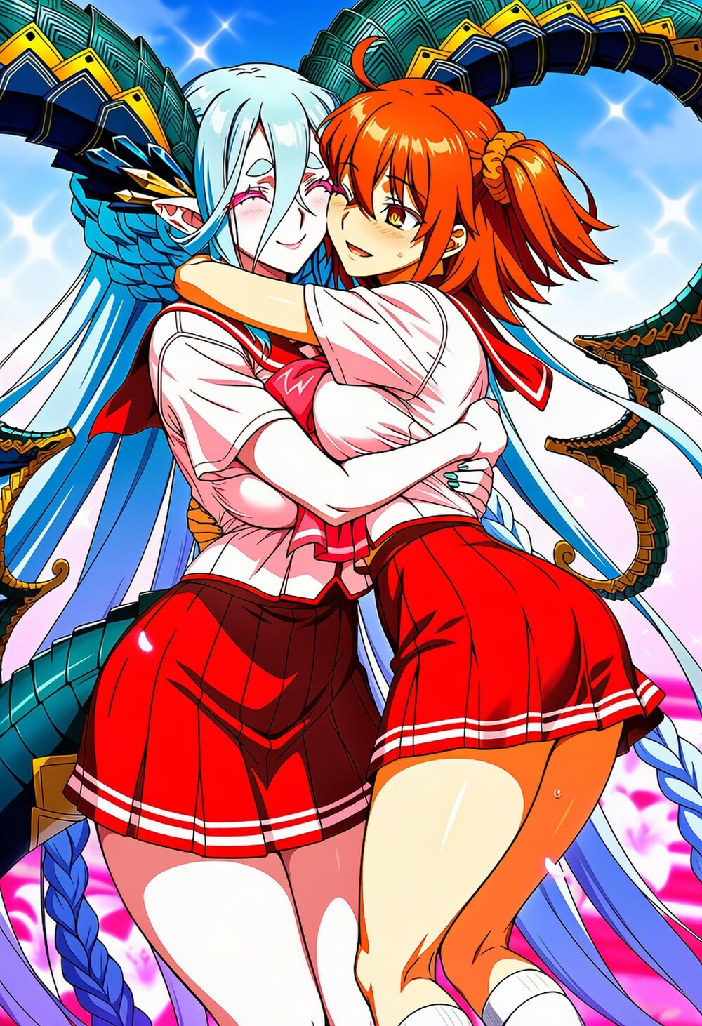 ハグ制服コスプレ人妻達