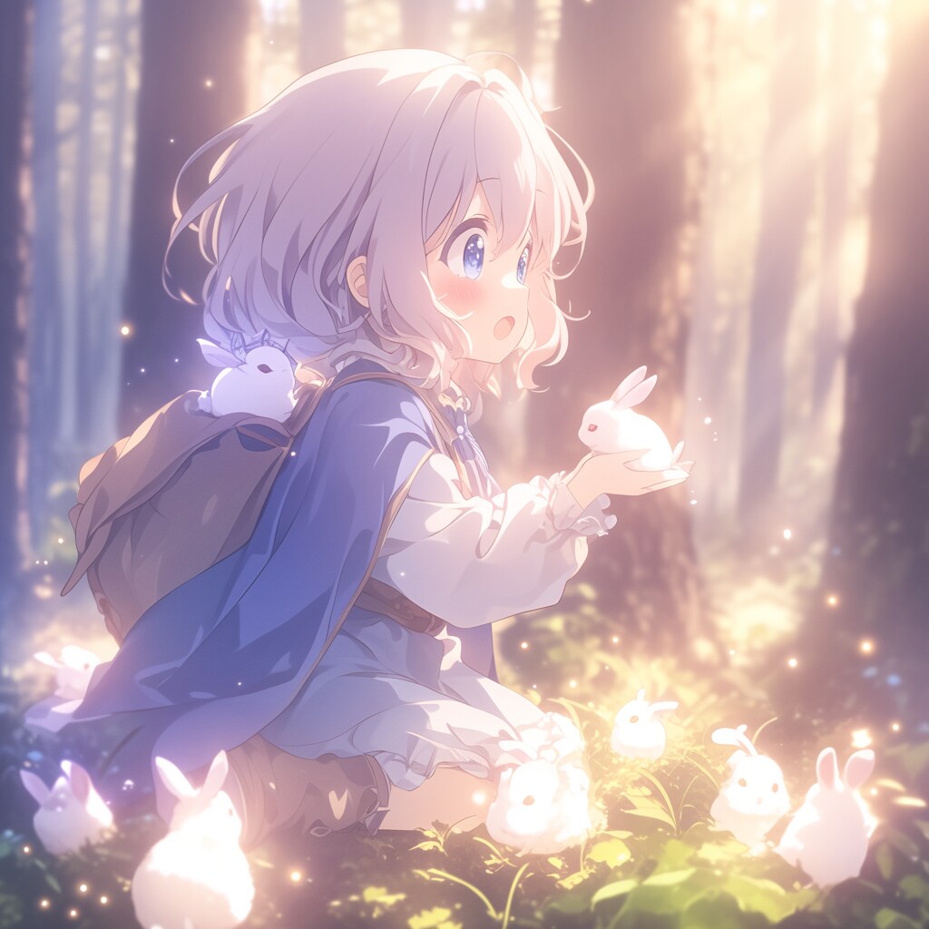 うさぎと女の子 rabbits and girl
