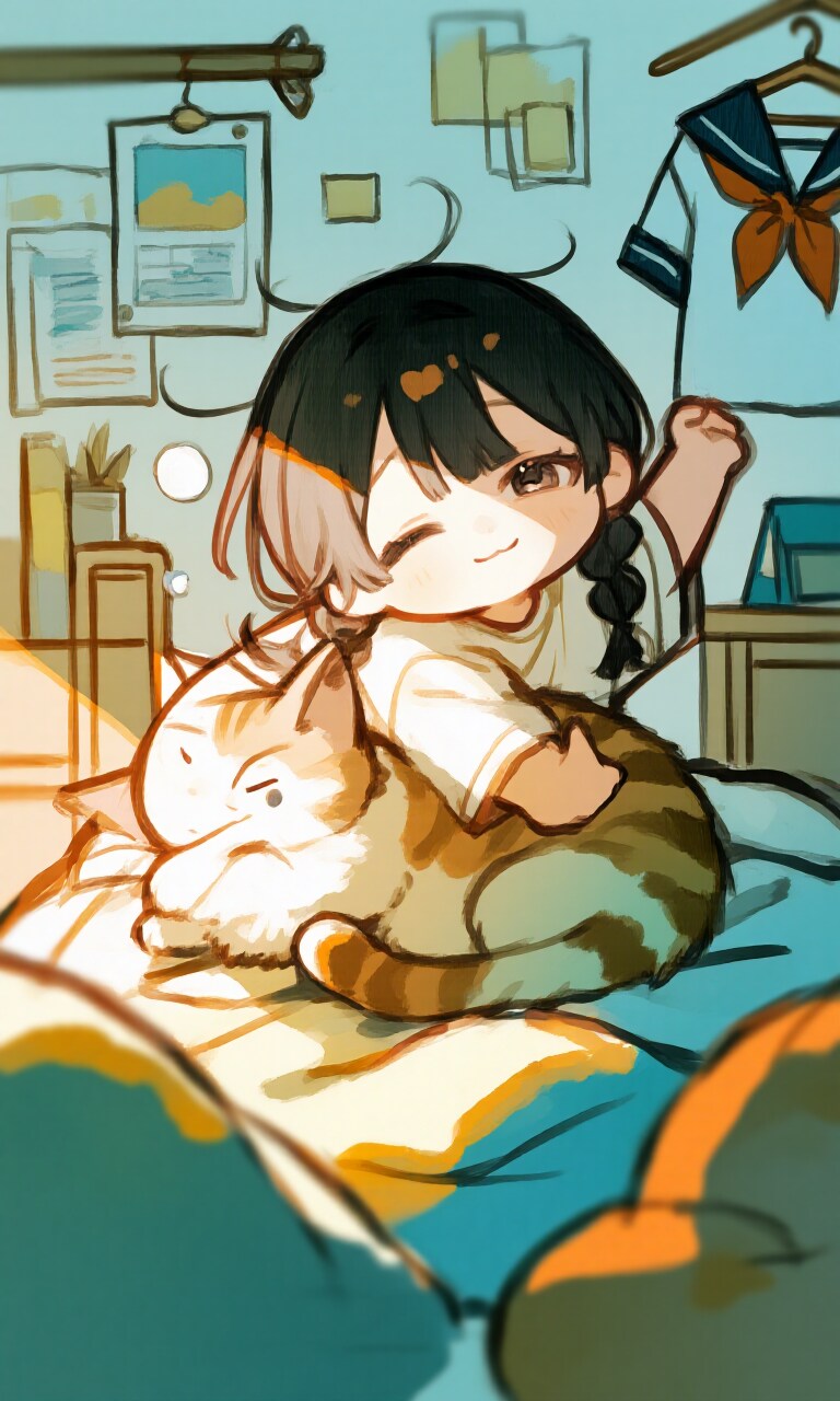 おはよ、むにゃむにゃ | の人気AIイラスト・グラビア