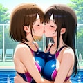 競泳水着百合 2枚目