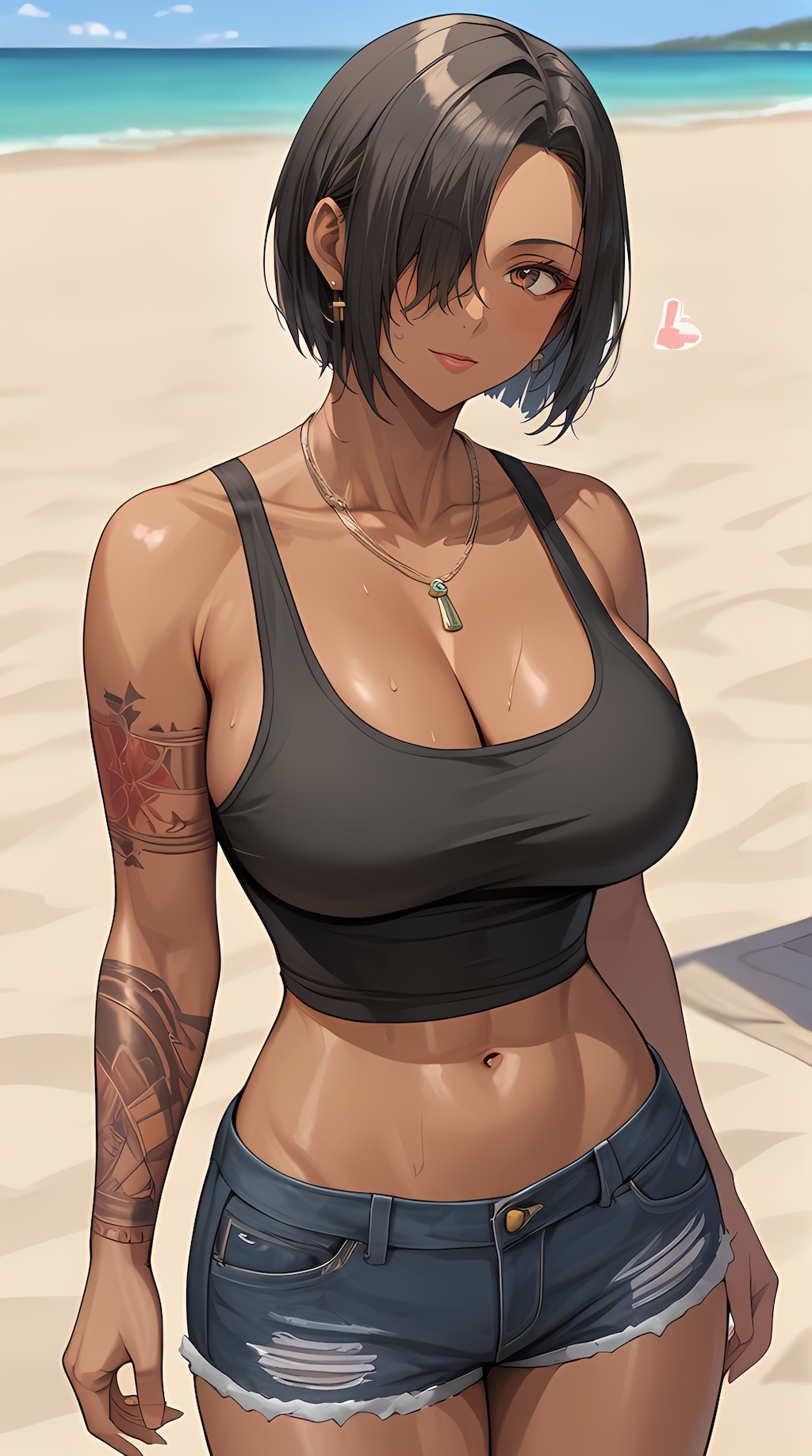 褐色肌のお姉さん