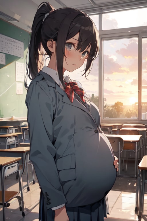 妊娠少女５１８ | の人気AIイラスト・グラビア