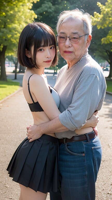 おじいちゃんとハグ😘