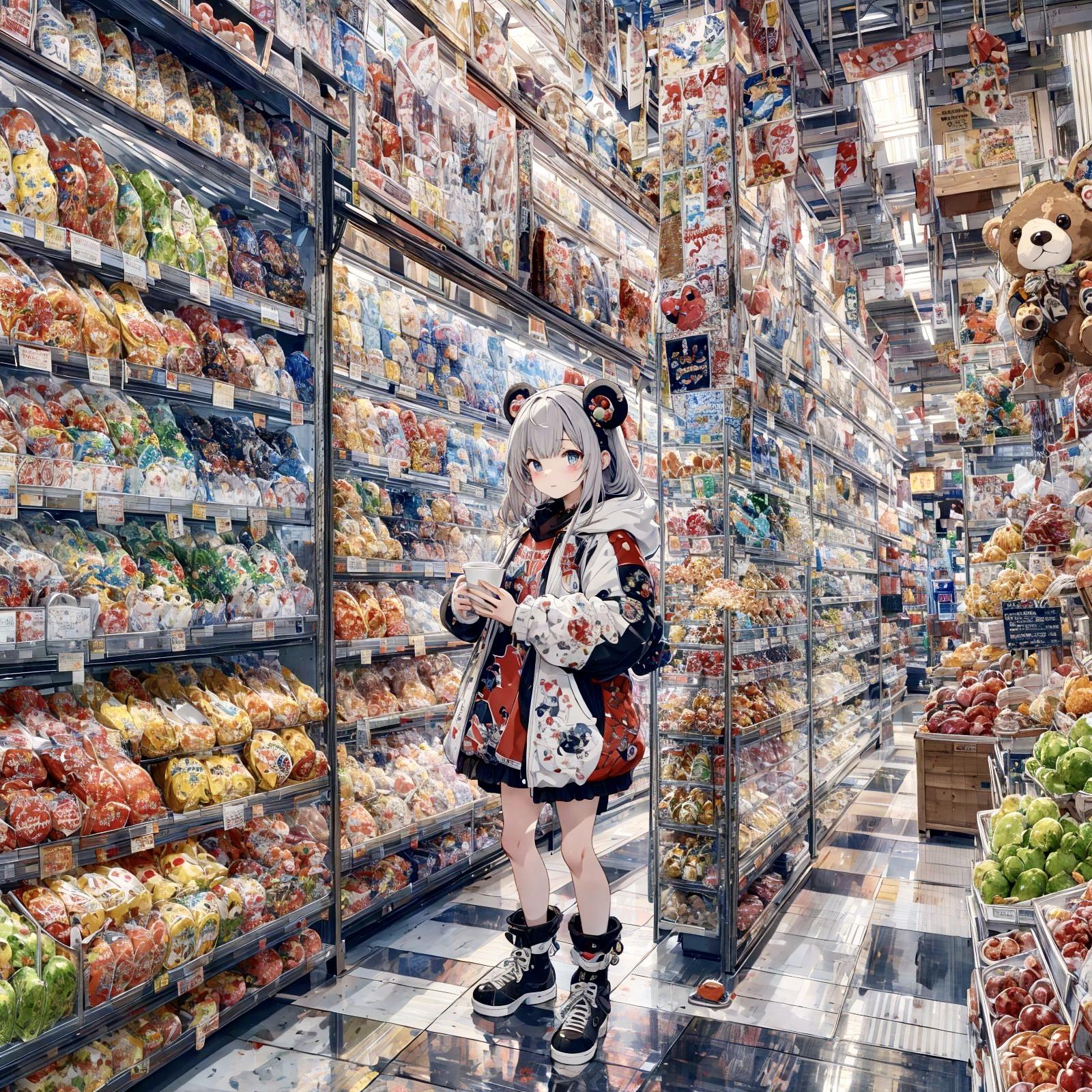 スーパーのくま娘🐾 | の人気AIイラスト・グラビア