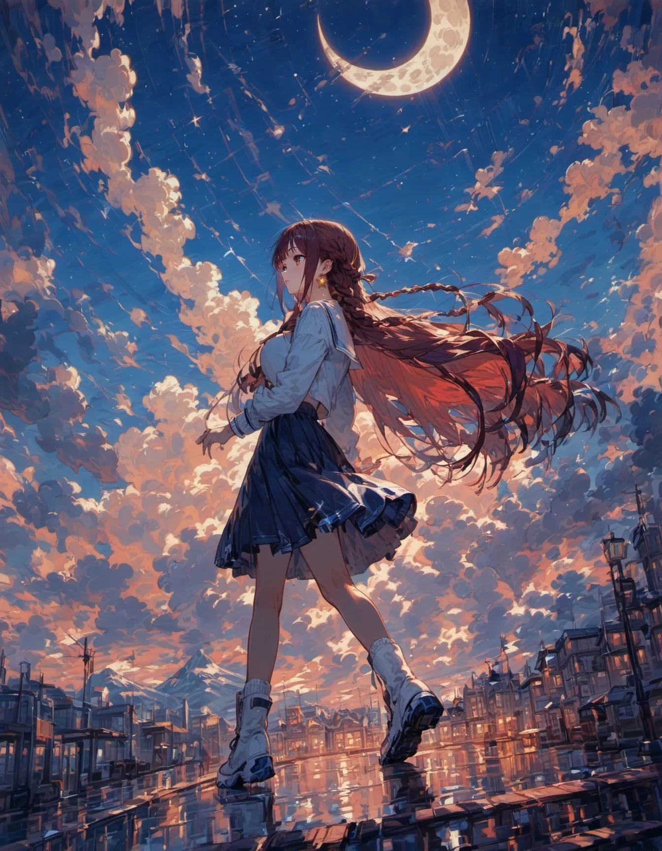 Mirror of the Crescent Moon | の人気AIイラスト・グラビア