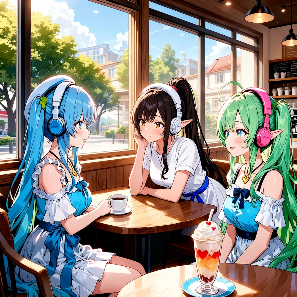 買い物終わりは、コーヒーショップで一休み