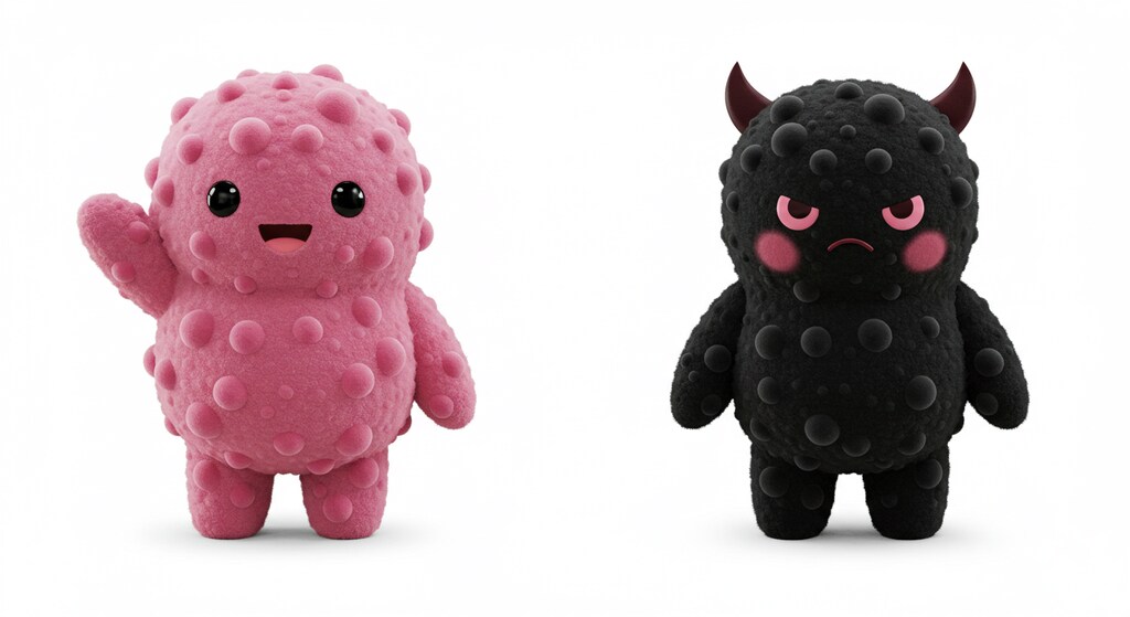 ももほうくんと、くろほうくん