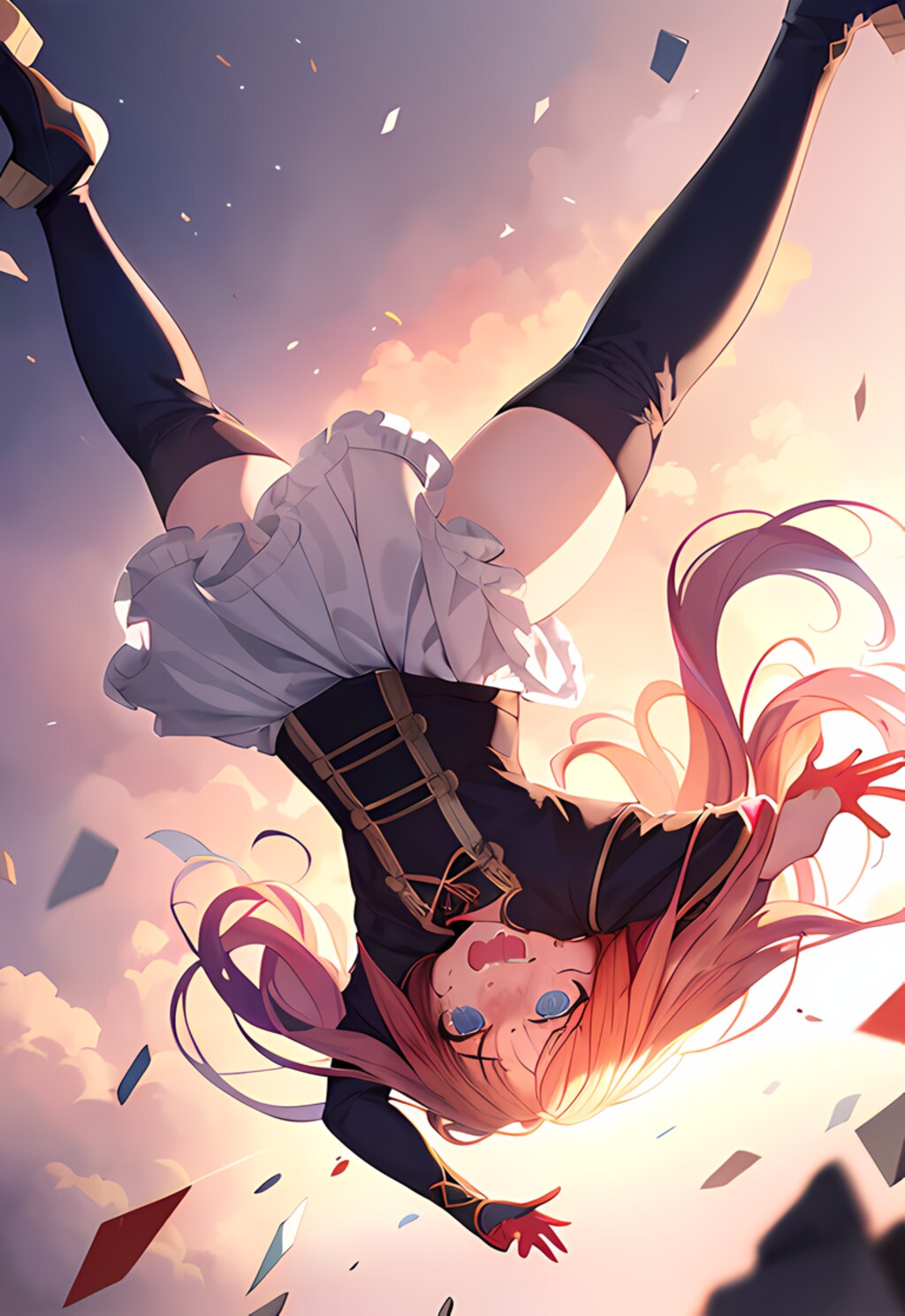 落下する少女