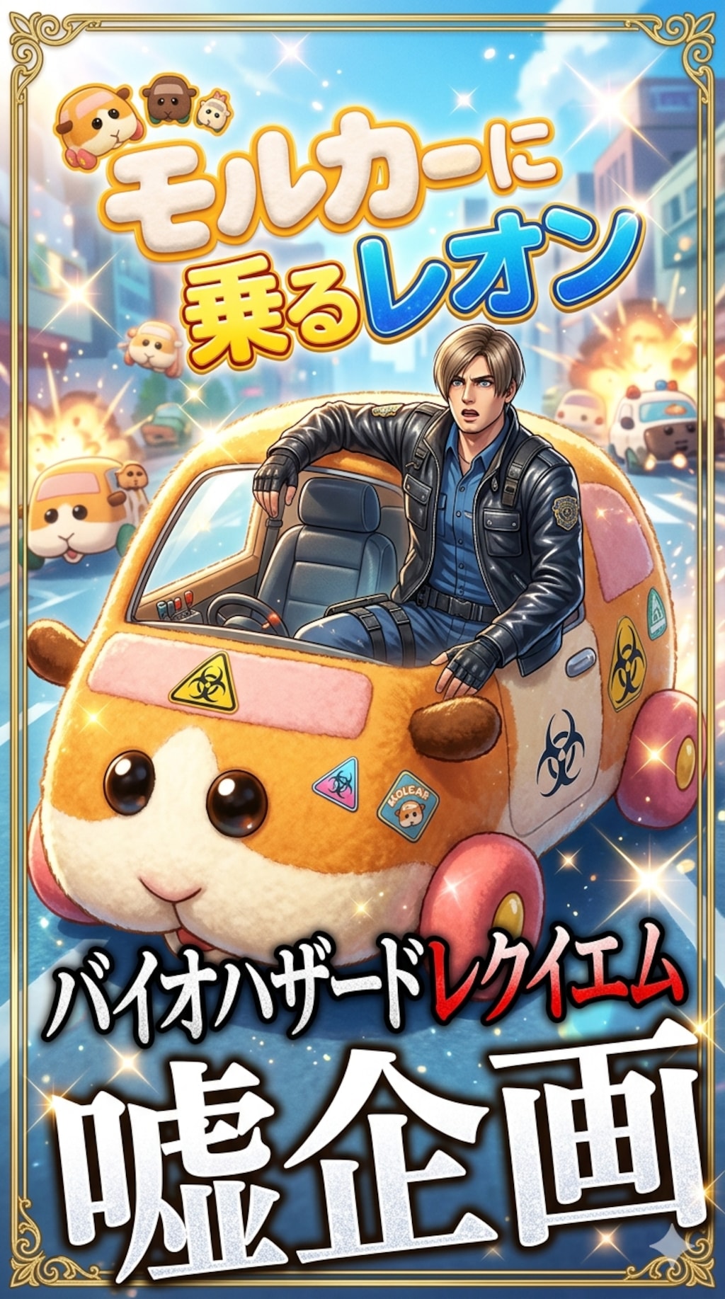モルカーに乗るレオン　バイオハザードレクイエム
