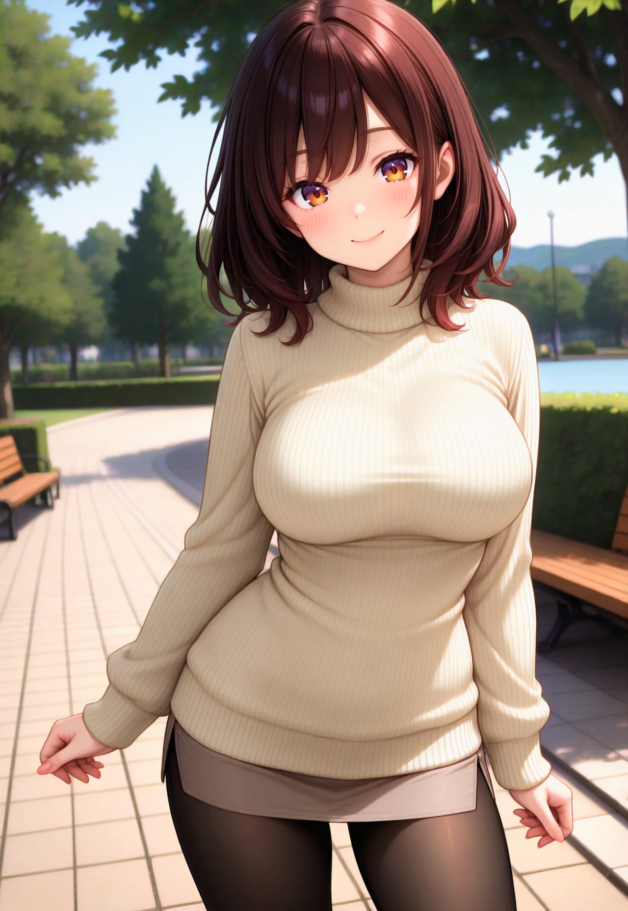 302（クリーム色のニット）