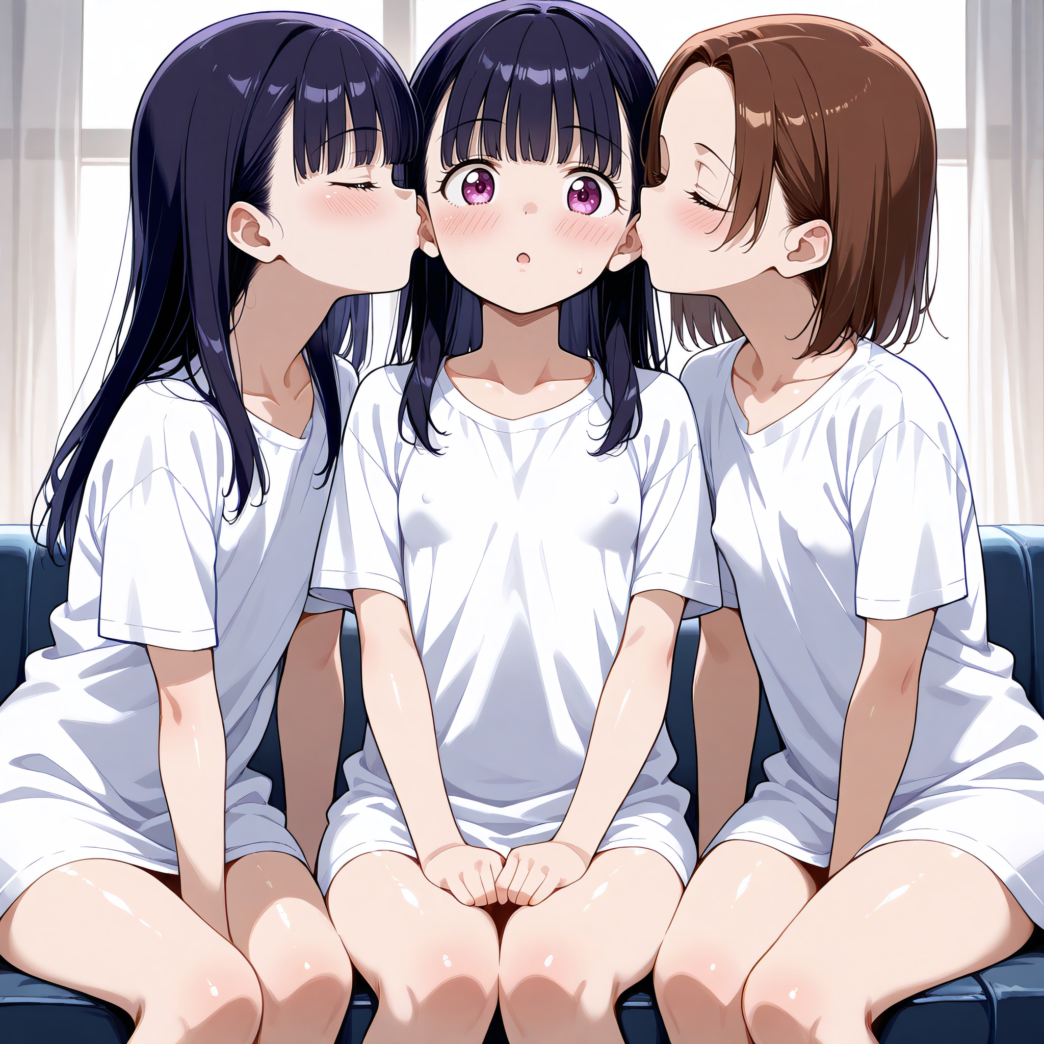 三人の甘い朝