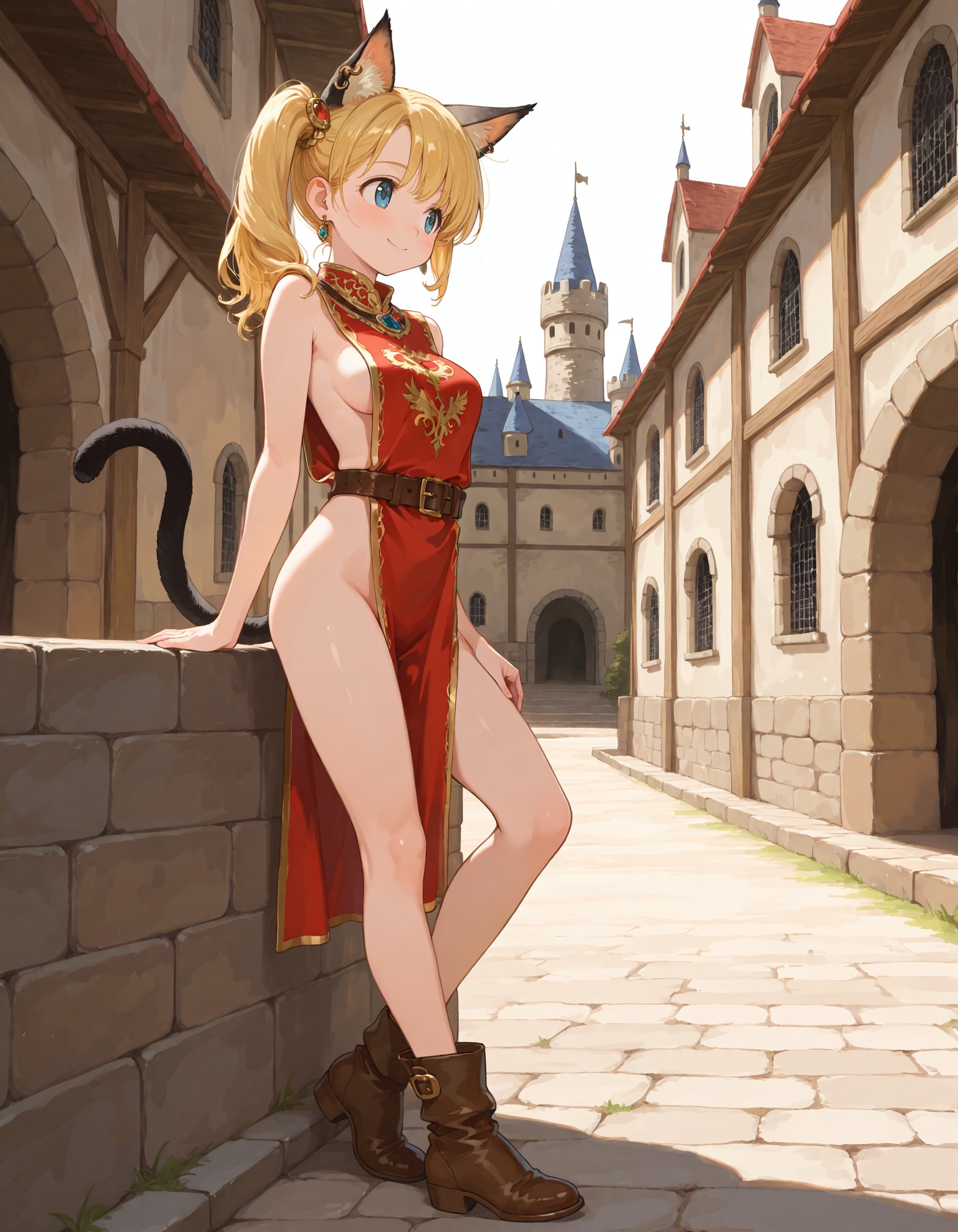 城下町のネコミミ少女