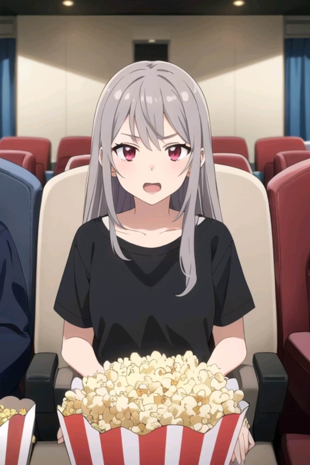 映画でポップコーン食べまくる