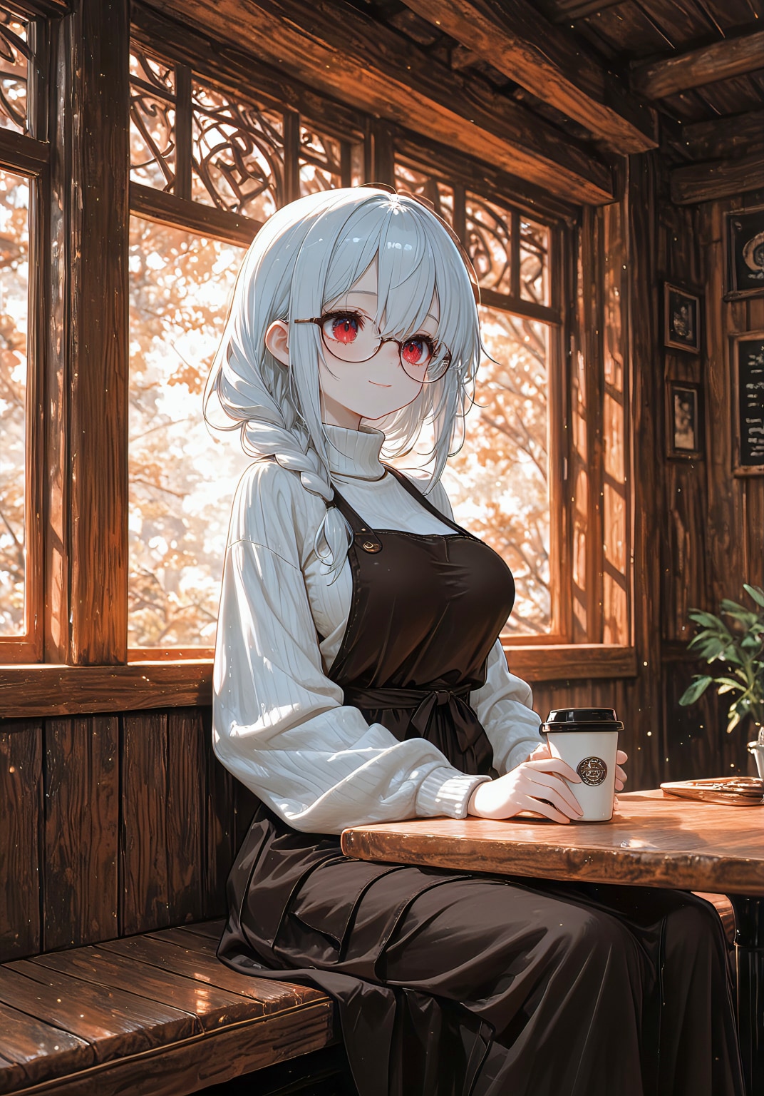 眼鏡越しの優雅なひととき