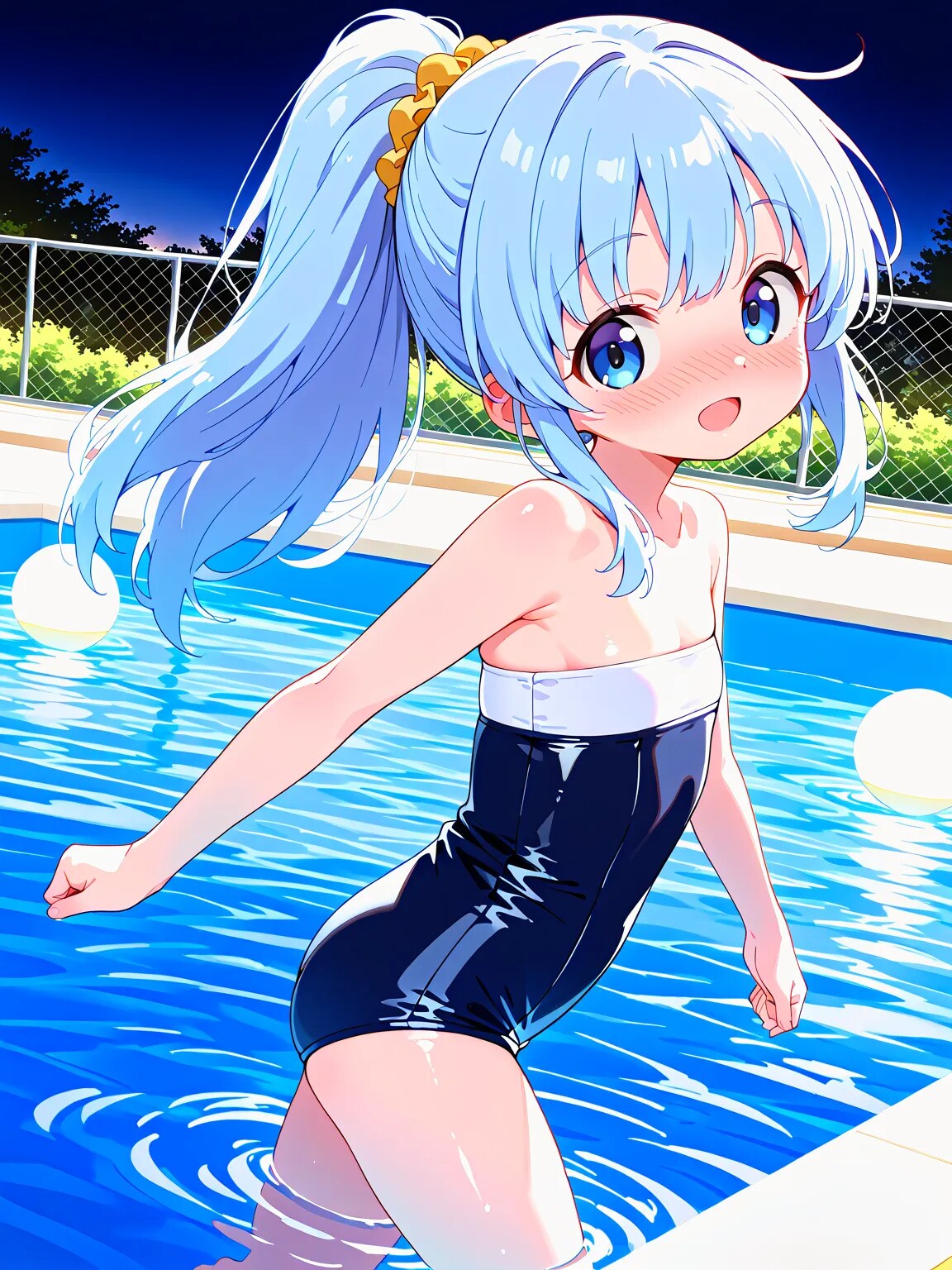 夜のプールトレーニング6