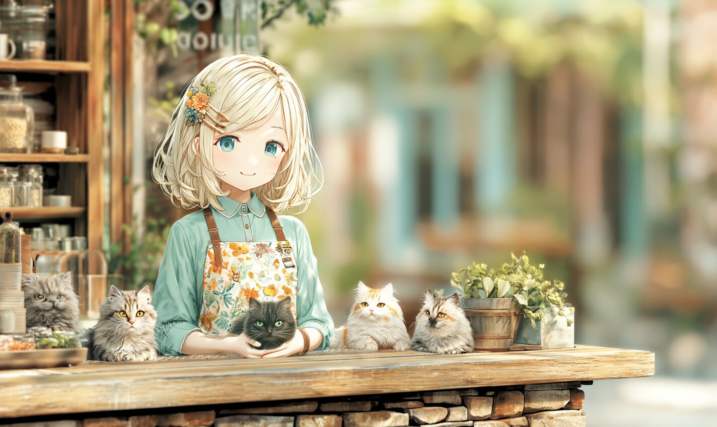 ねこのいる午後 | の人気AIイラスト・グラビア