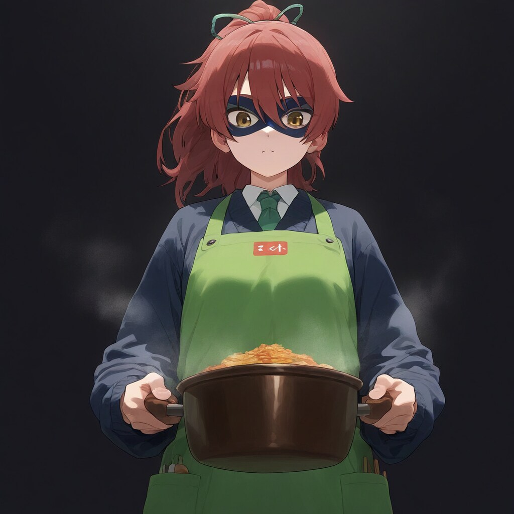 料理のときはマスクをつけます