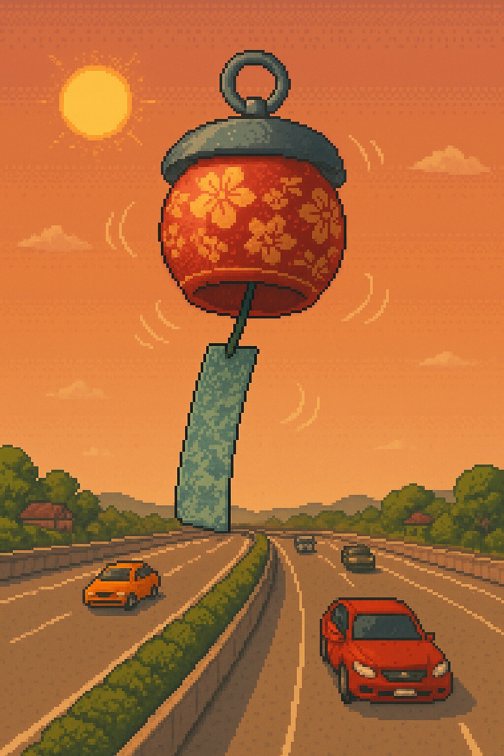 [識者求]高速道路中央分離帯風鈴