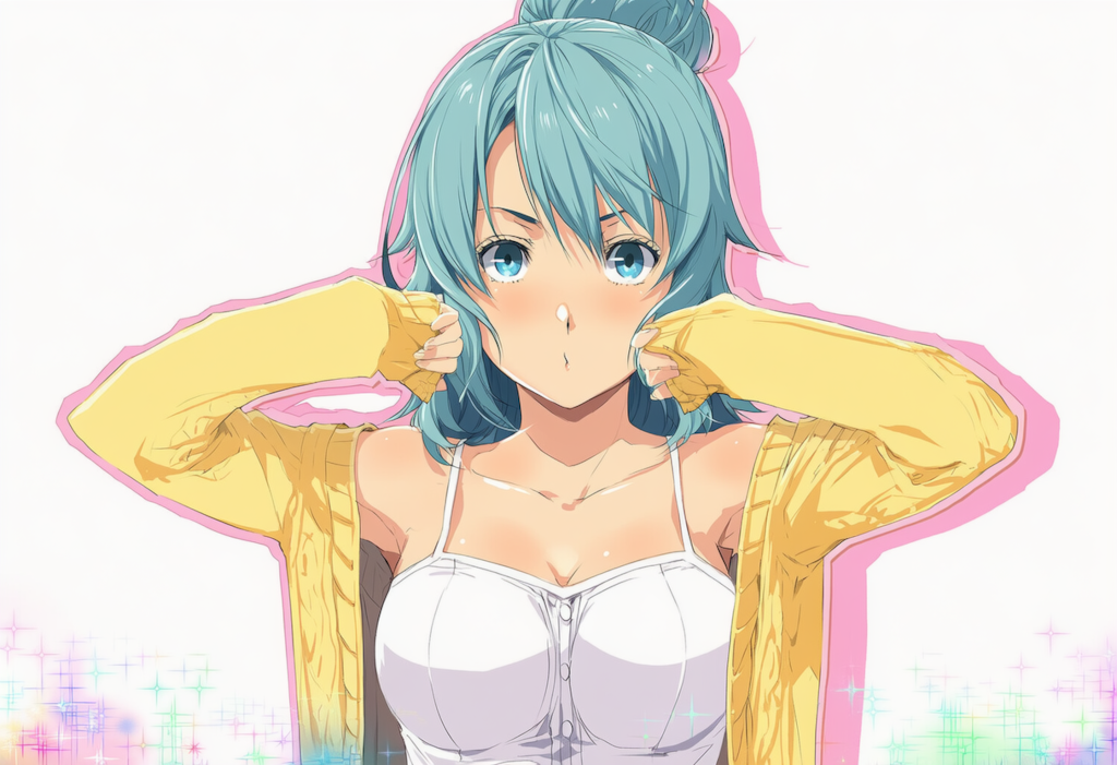 萌え袖ポーズ
