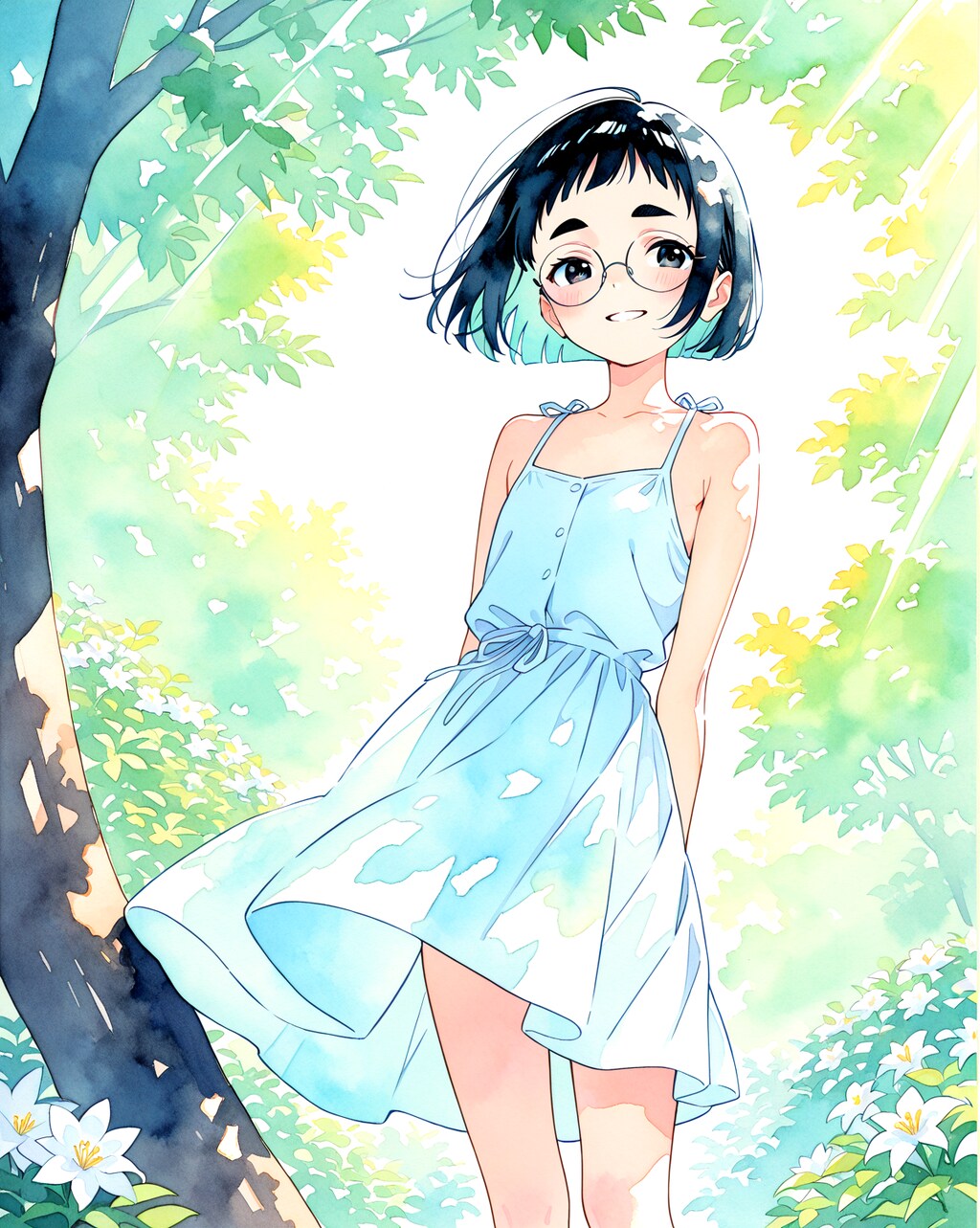 百合とめがねちゃん。