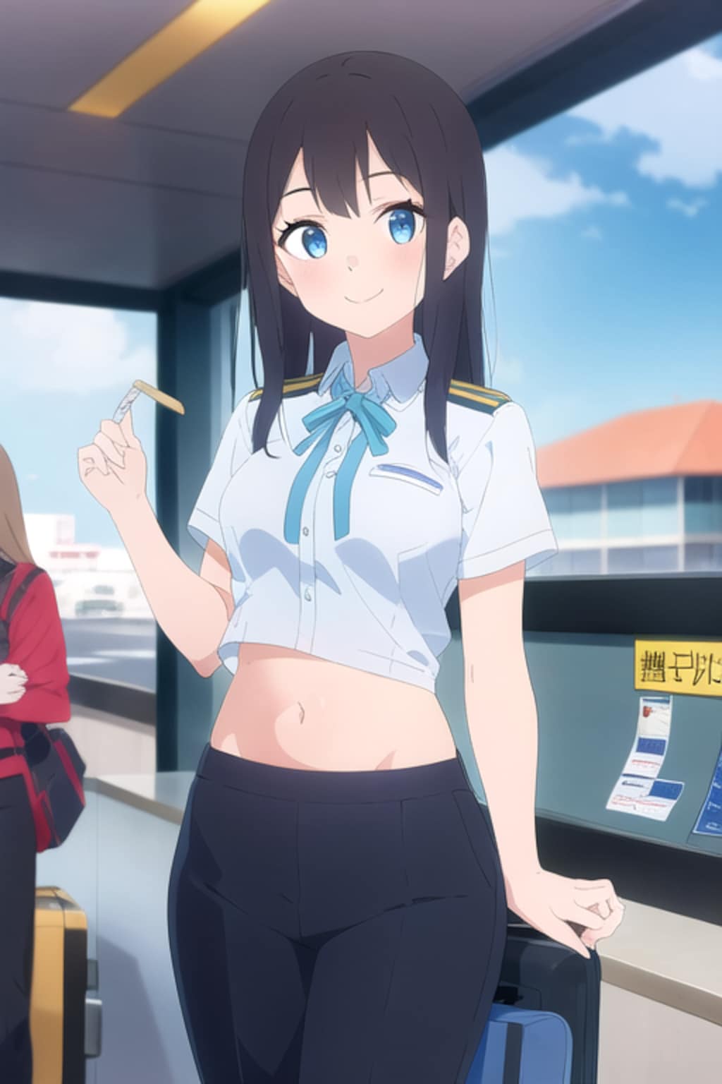 へそ出しエアライン！