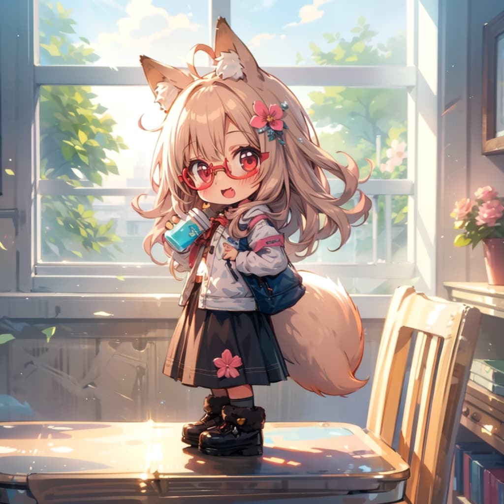 飲み物も持ったし、お出かけ準備完了じゃ | の人気AIイラスト・グラビア