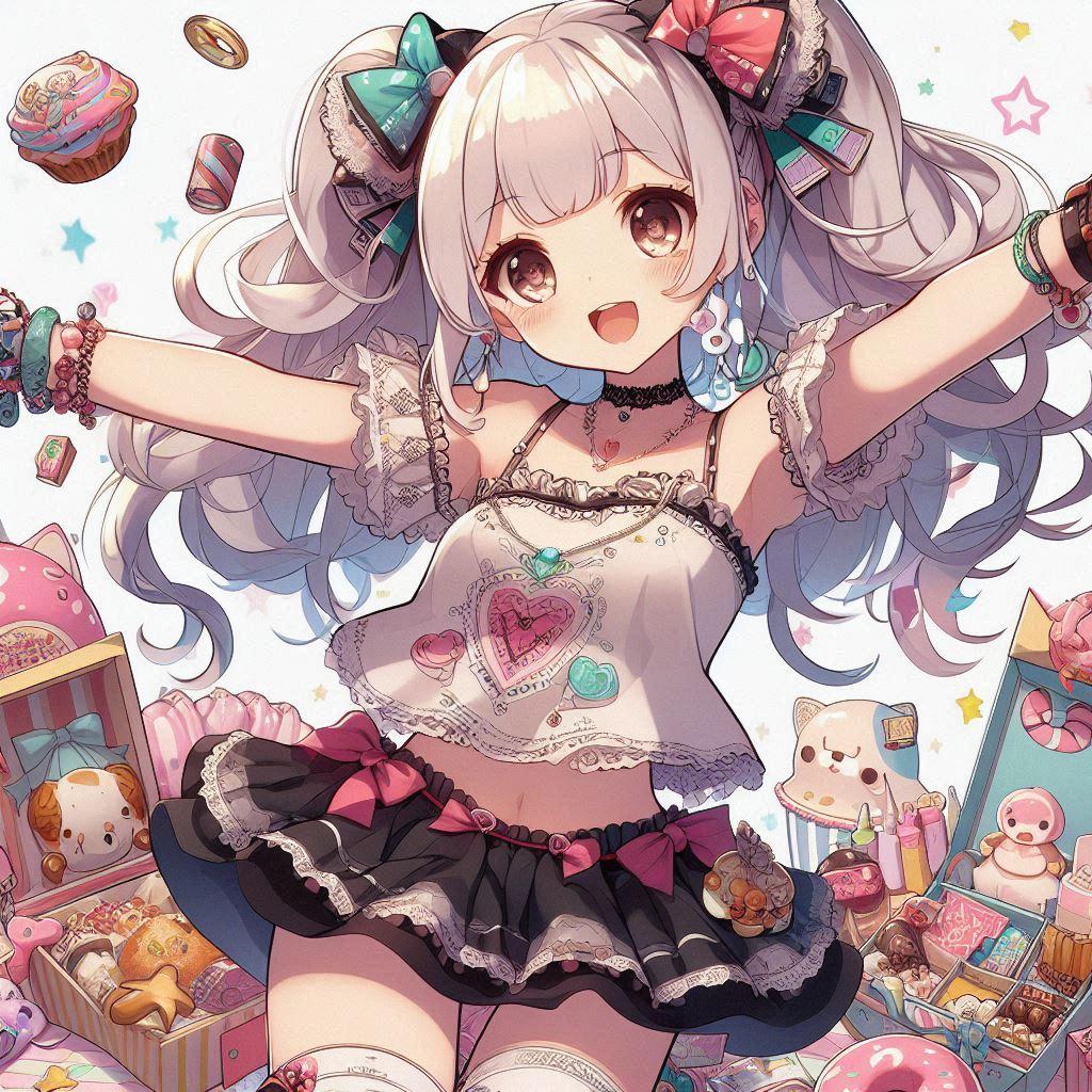 白髪の可愛い女の子【179】 | の人気AIイラスト・グラビア