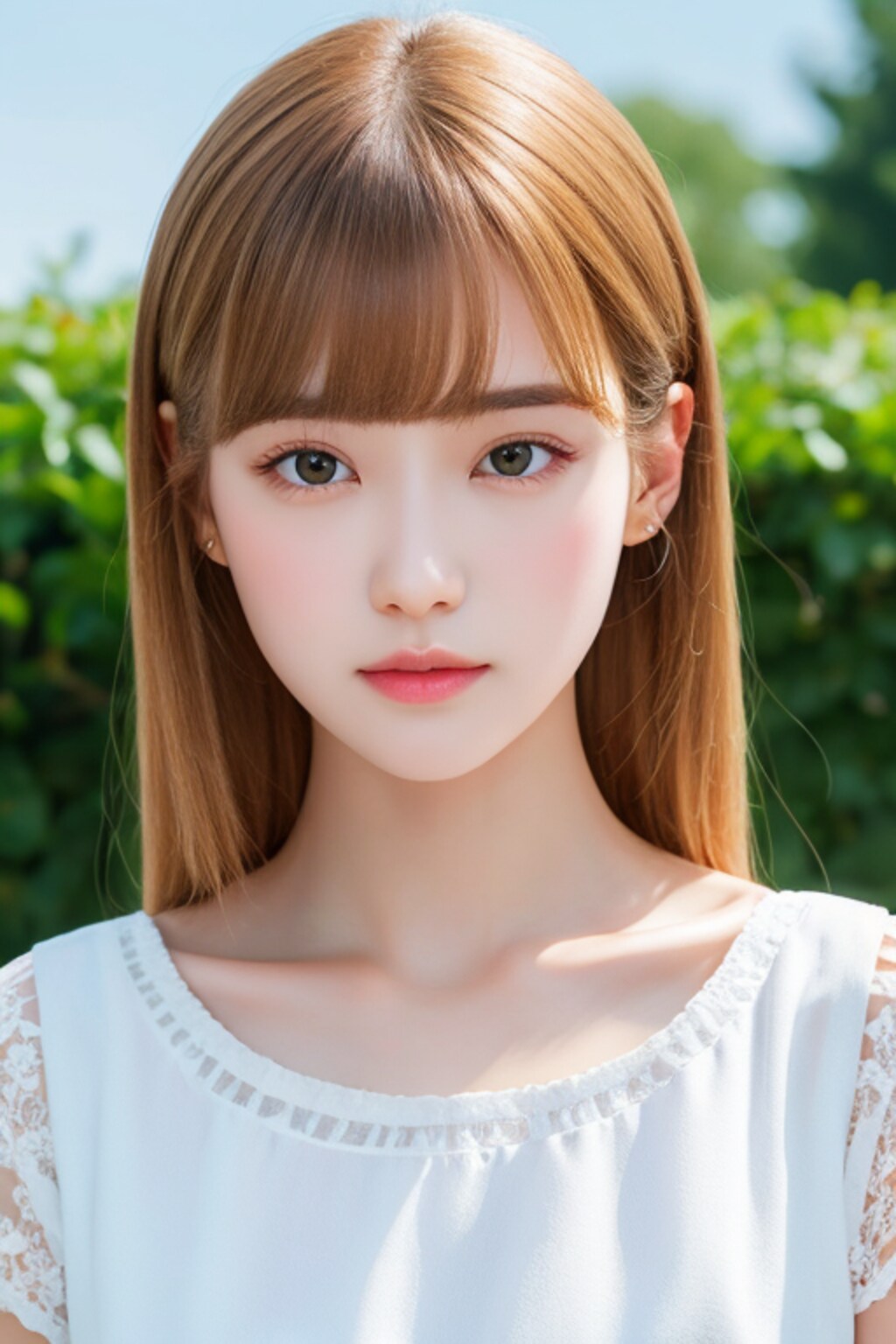 公園で佇む金色の髪の少女